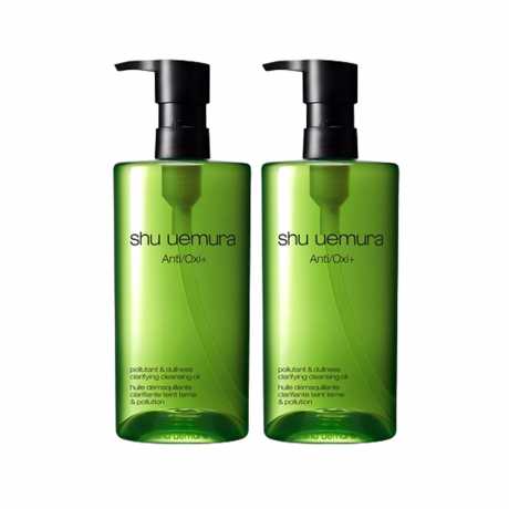 shu uemura 植村秀「绿茶油」绿茶新肌洁颜油两件套装 450ml*2